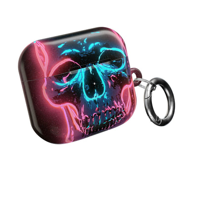 Neon Drip Skull · Hard Case for AirPods & AirPods Pro · Black