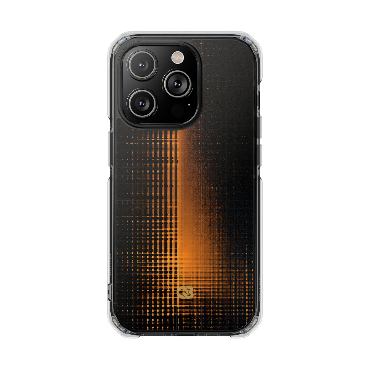 Amber Frequency · Clear Impact Magnetic Phone Case for iPhone · Orange