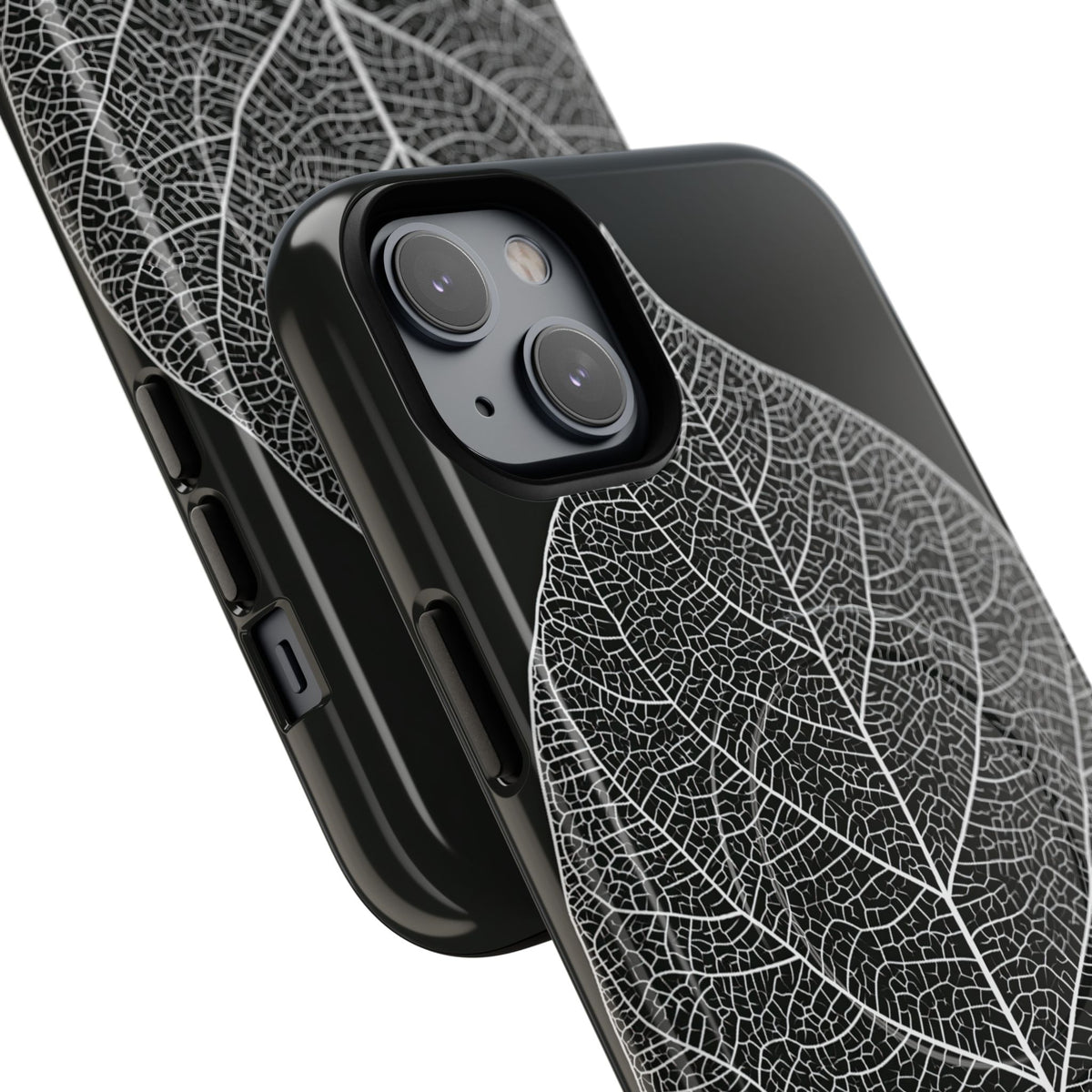 Monochrome Leaf Skeleton · Tough 2.0 Magnetic Phone Case for iPhone · Black