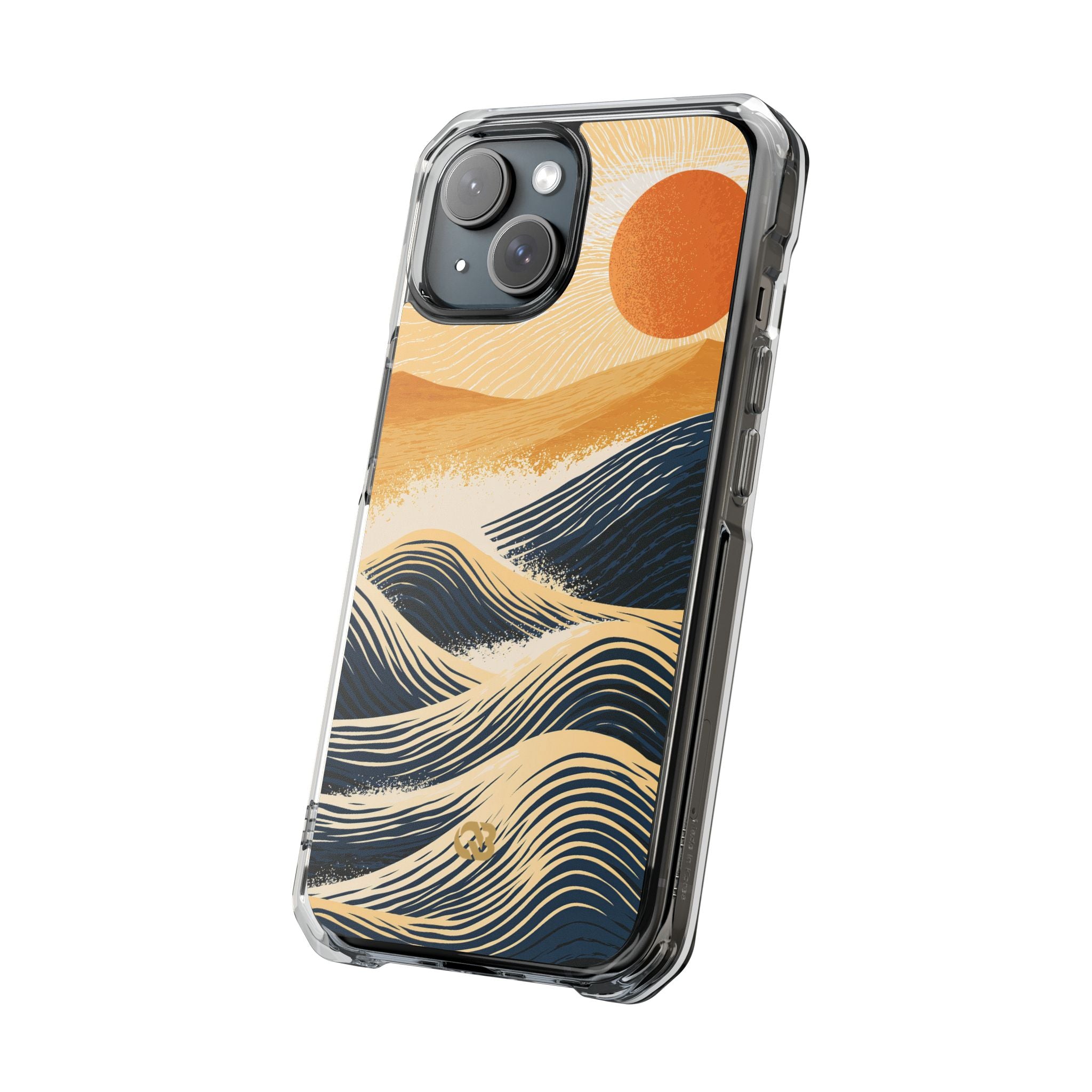 Blue Impact MagSafe Phone Case for iPhone - Kyoto Cresting Tide