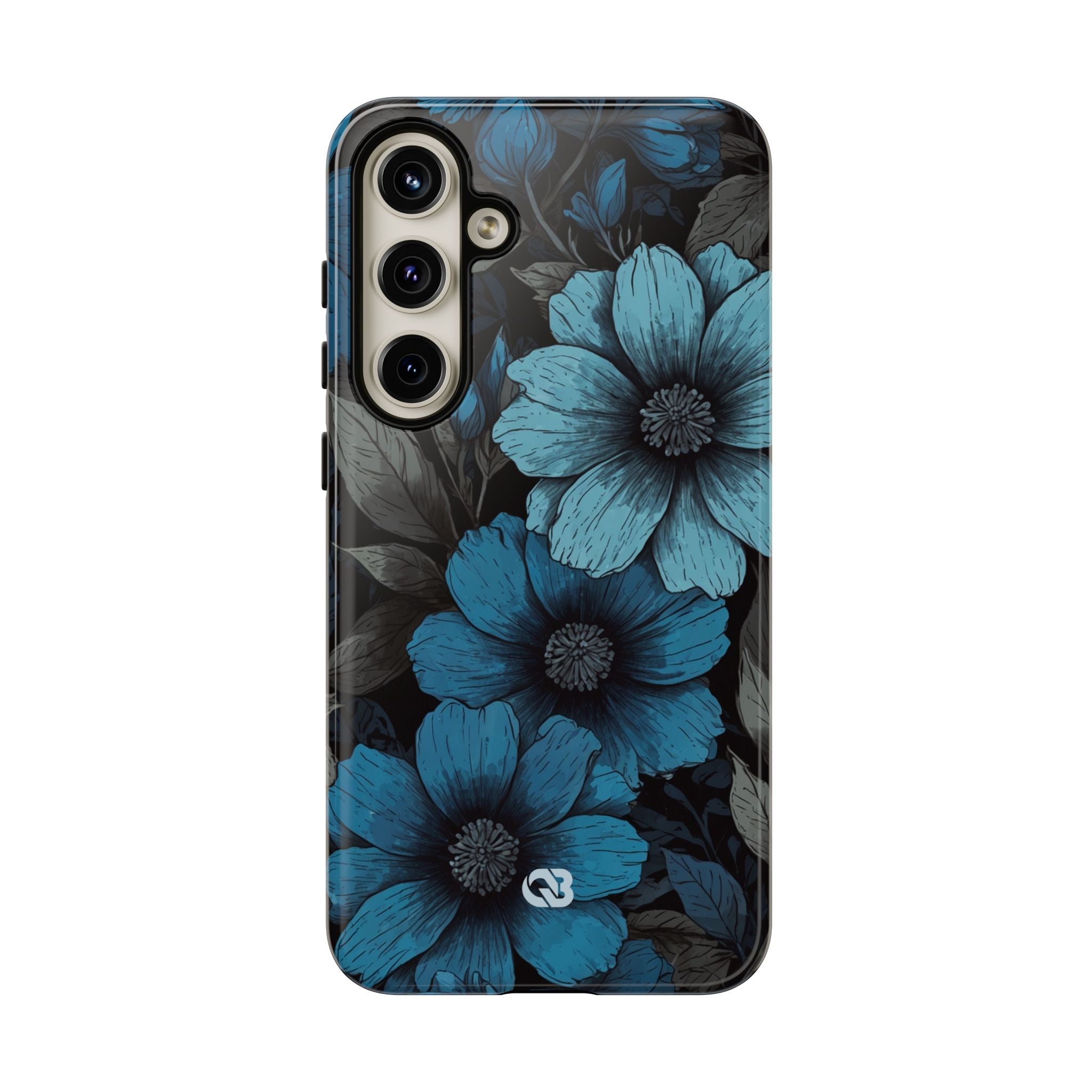Obsidian Blue Petals · Tough Handyhülle für Samsung