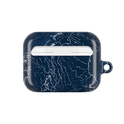 Nordic Contour Chart · Hard Case for AirPods & AirPods Pro · Blue
