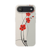 Beige Lite Phone Case for iPhone - Scarlet Ink Petals