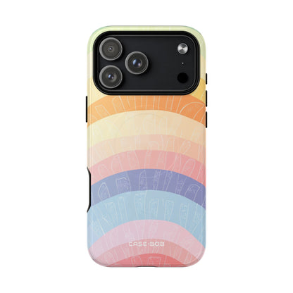 Pastel Rainbow Bands iPhone 17 Pro Max Case - Tough+ - CASE•BOB