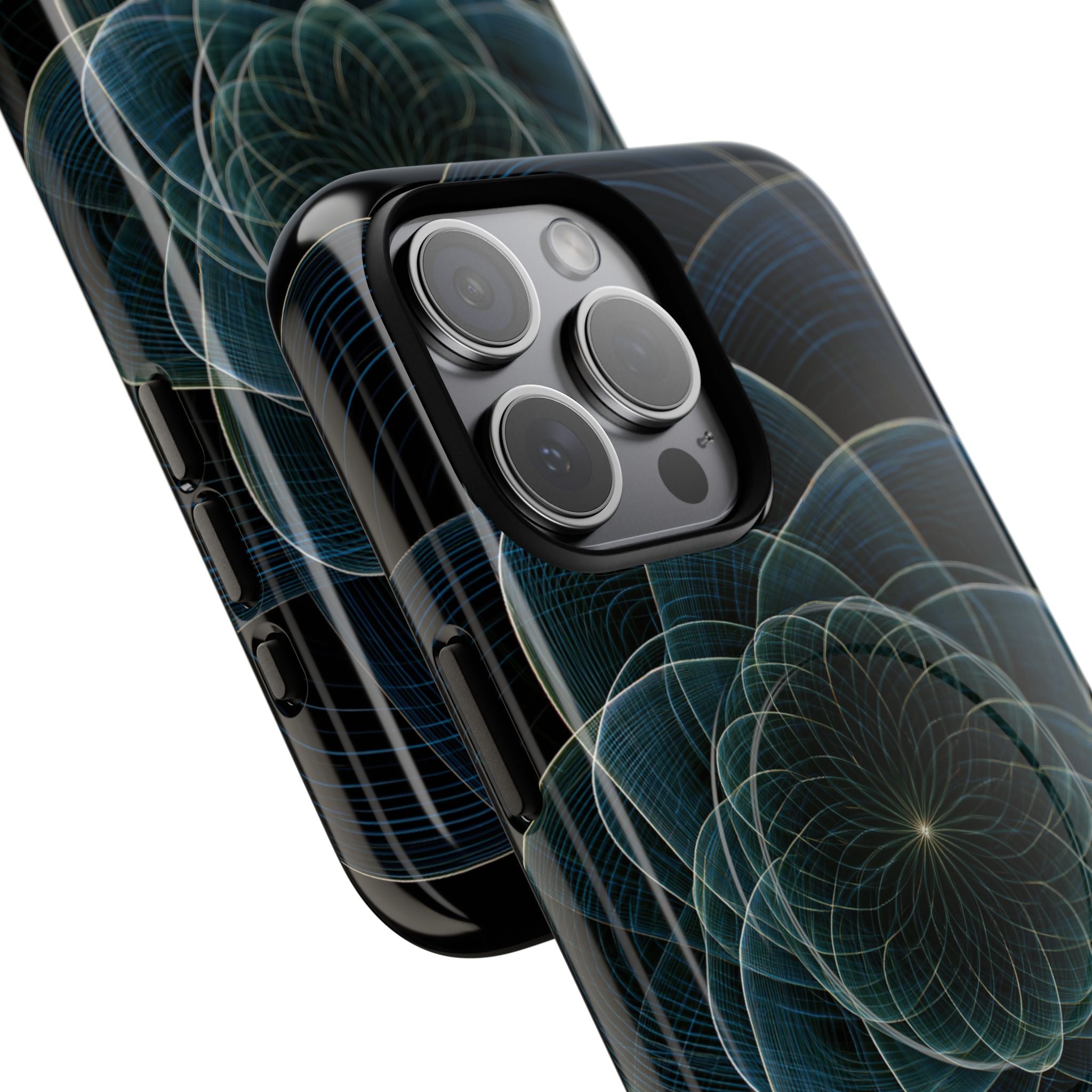 Blue Tough 2.0 Magsafe Phone Case for iPhone - Celestial Wireframe Bloom