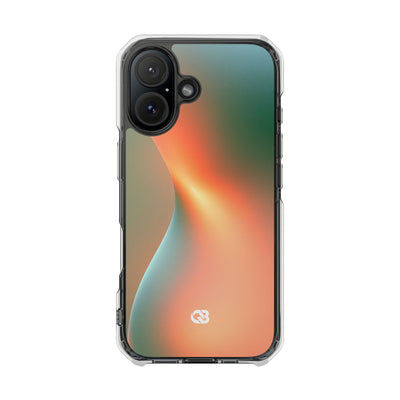 Radiant Contour · Clear Impact Magnetic Phone Case for iPhone · Orange