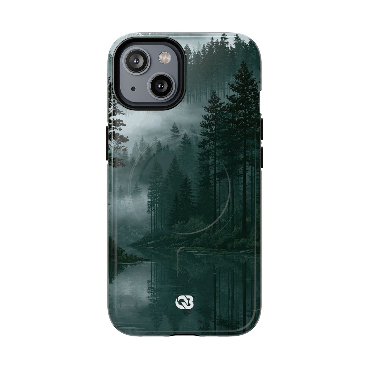 Misty Pine Reflections · Tough 2.0 Magnetic Phone Case for iPhone · Green