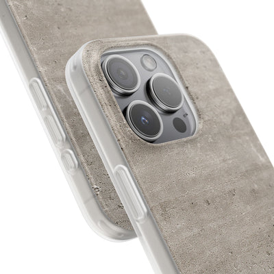 Grey Lite Phone Case for iPhone - Brutalist Stone Grit