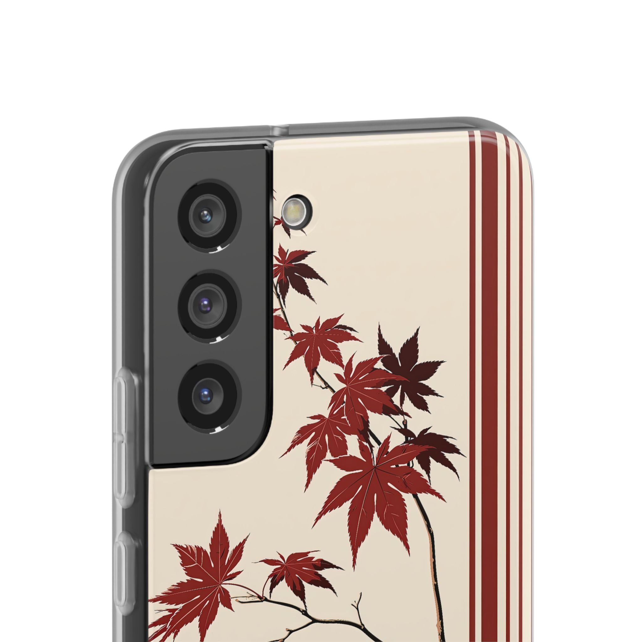 Red Lite Phone Case for Samsung - Crimson Momiji Stripe