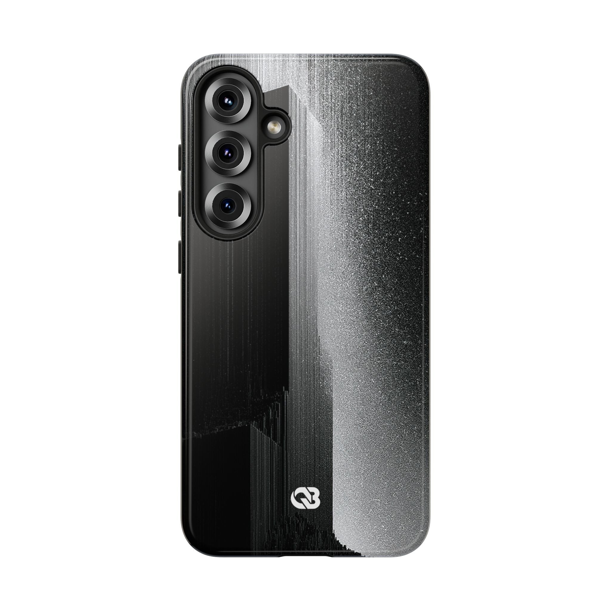 Black Tough Phone Case for Samsung - Brutalist Pixel Monolith