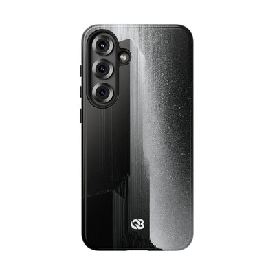 Black Tough Phone Case for Samsung - Brutalist Pixel Monolith