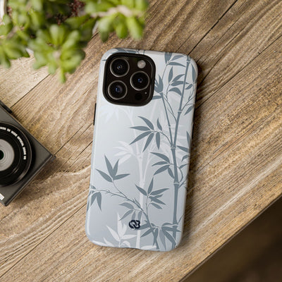 Misty Bamboo Grove · Tough Phone Case for iPhone · Blue