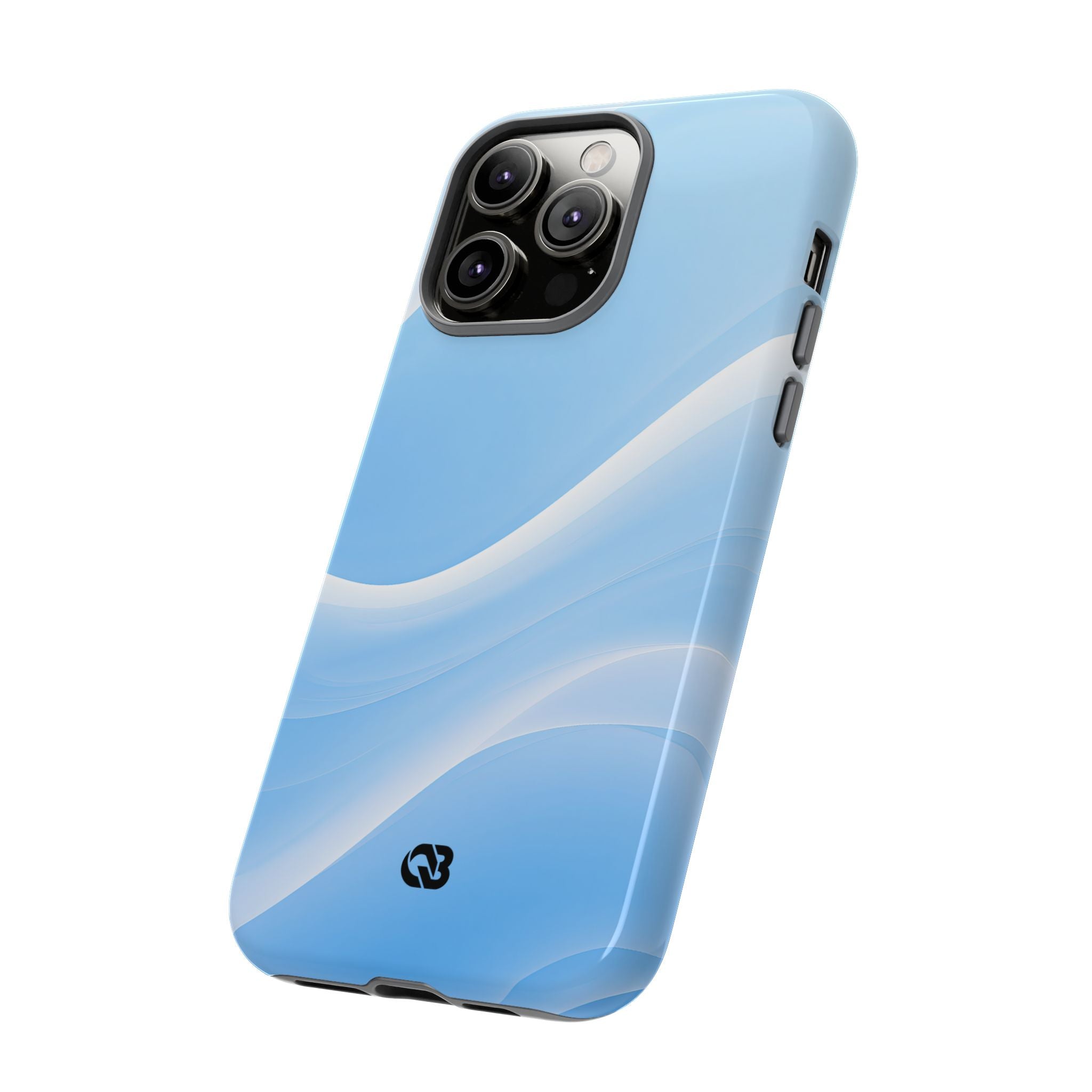 Blue Tough Phone Case for iPhone - Glacial Blue Silk