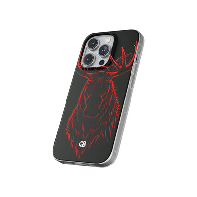 Crimson Horizon Moose · Lite Phone Case for iPhone ·  Black