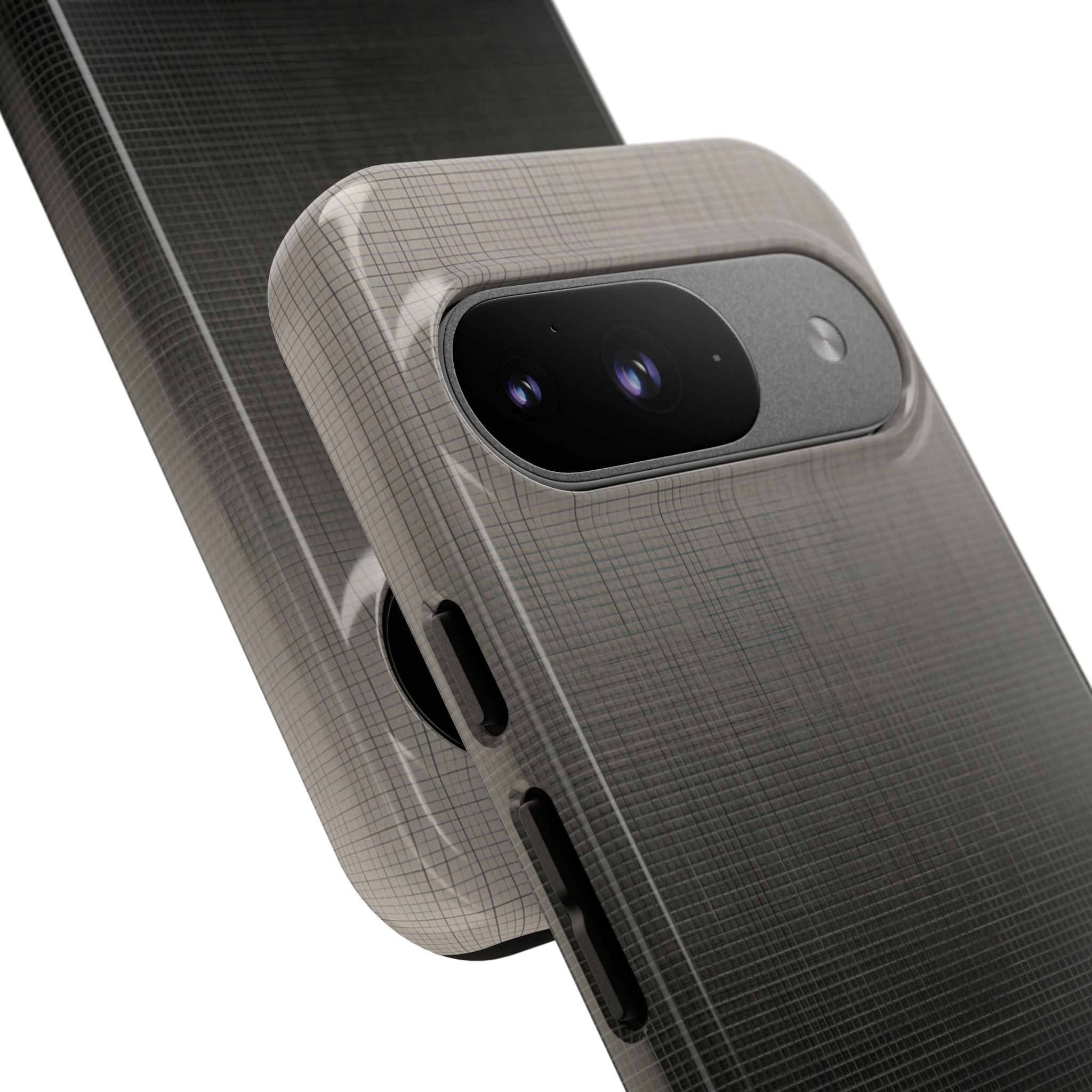 Grey Tough Phone Case for Google Pixel - Faded Sand Mesh