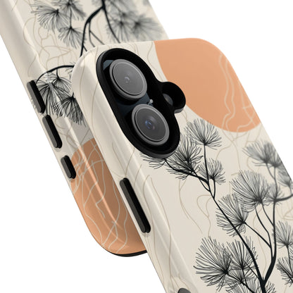 Spiky Tree Sunset iPhone 16 Case - Tough