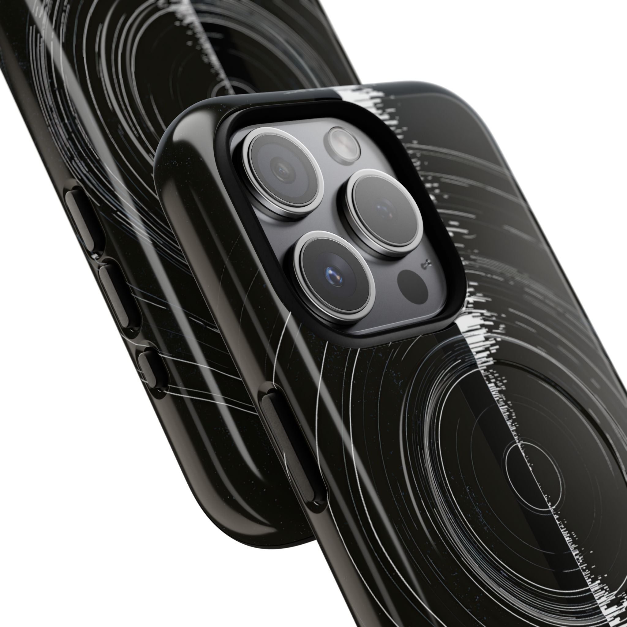Black Tough 2.0 Magsafe Phone Case for iPhone - Obsidian Orbital Signal