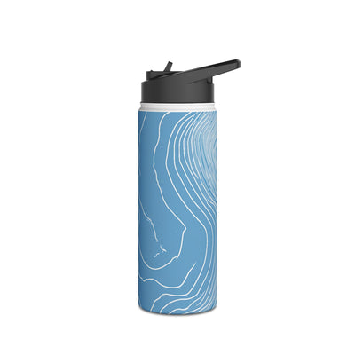 Glacial Basin Topo · Insulated Water Bottle · Blue