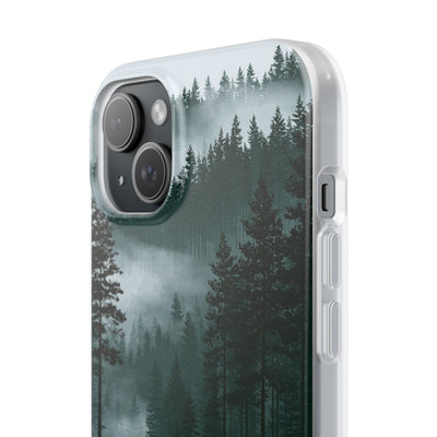 Green Lite Phone Case for iPhone - Misty Evergreen Mirror