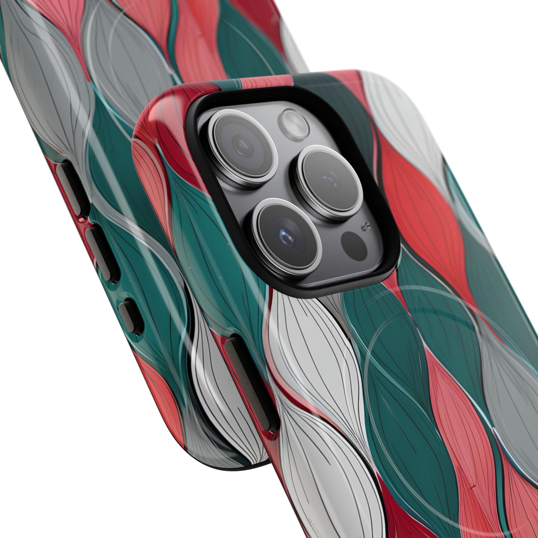 Leaf Cascade Teal iPhone 15 Pro Case - Tough+