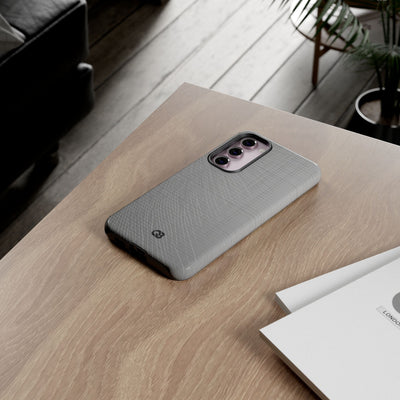 Grey Tough Phone Case for Samsung - Chrome Mesh Warp