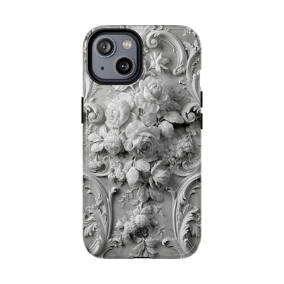 Rococo Marble Rose · Tough 2.0 Magnetic Phone Case for iPhone · White