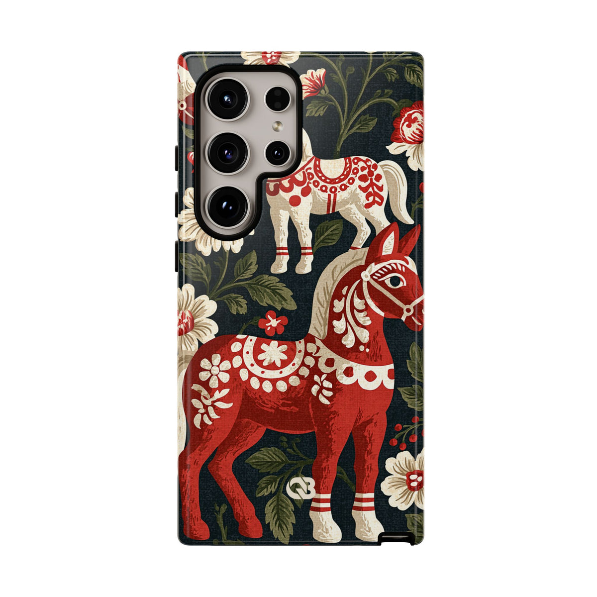 Nordic Dala Meadow · Tough Phone Case for Samsung · Red