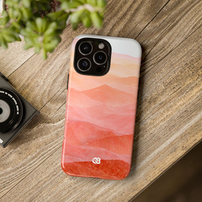 Alpenglow Ridge Vista · Tough Phone Case for iPhone · Orange