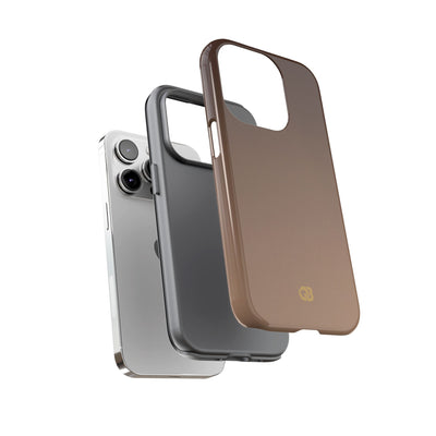 Brown Tough Phone Case for iPhone - Smoked Caramel Fade