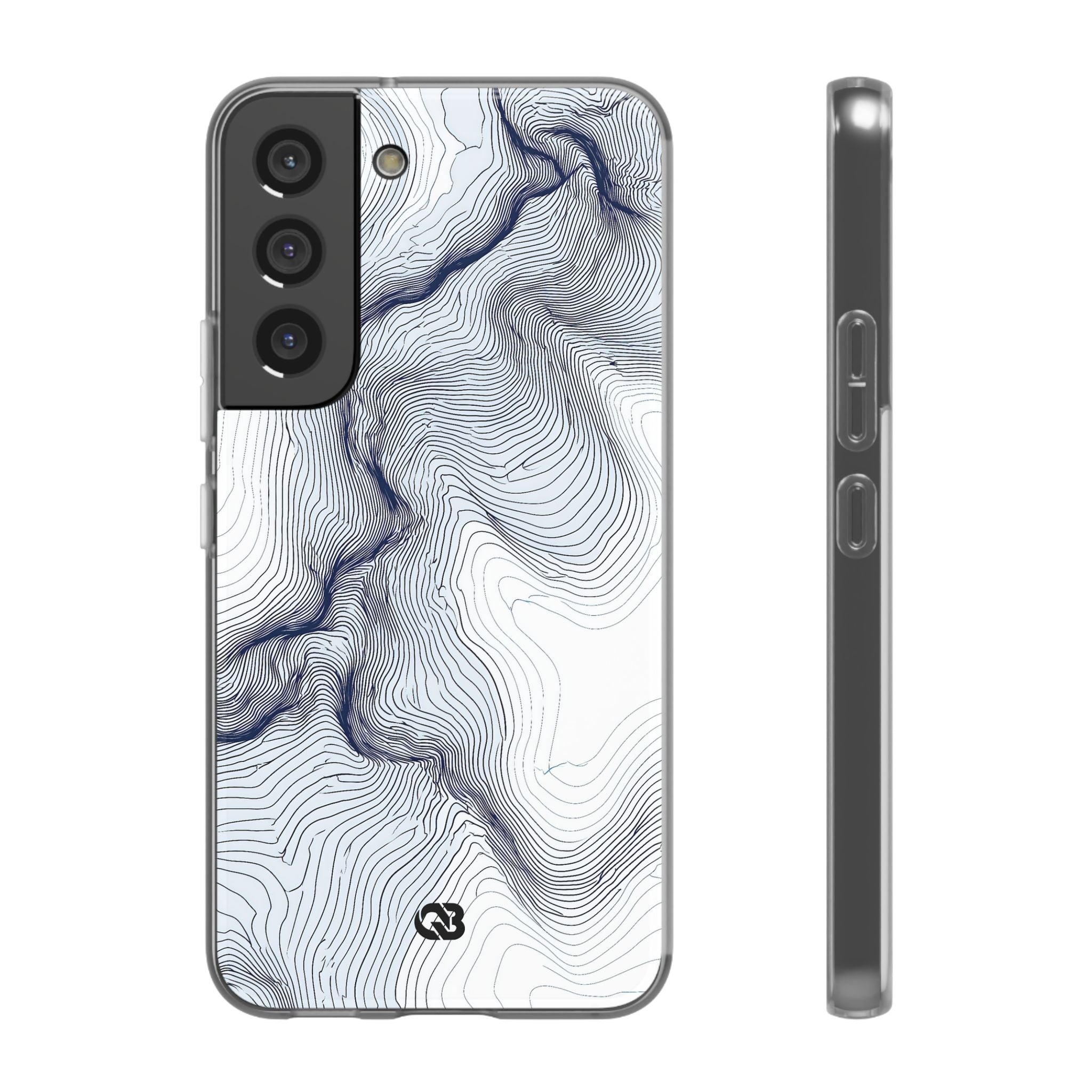 White Lite Phone Case for Samsung - Nordic Ridge Topo
