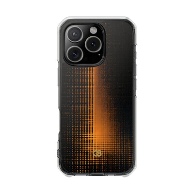 Amber Frequency · Clear Impact Magnetic Phone Case for iPhone · Orange