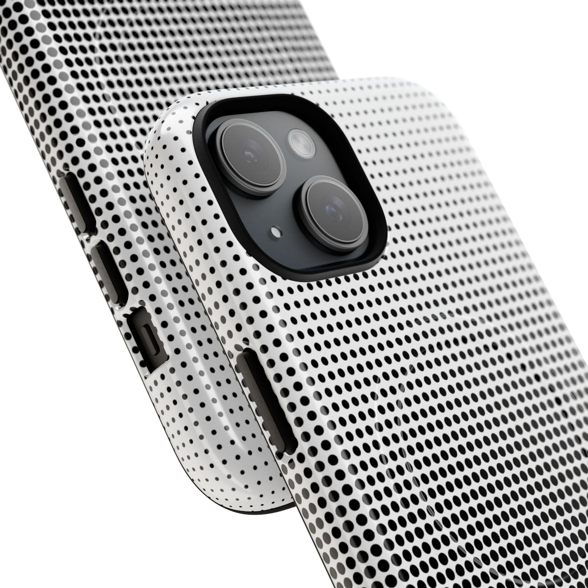 Black Tough 2.0 Magsafe Phone Case for iPhone - Obsidian Halftone Flux