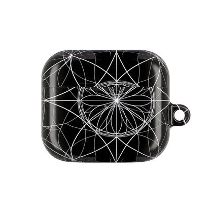 White Mandala Radiance - AirPods Case