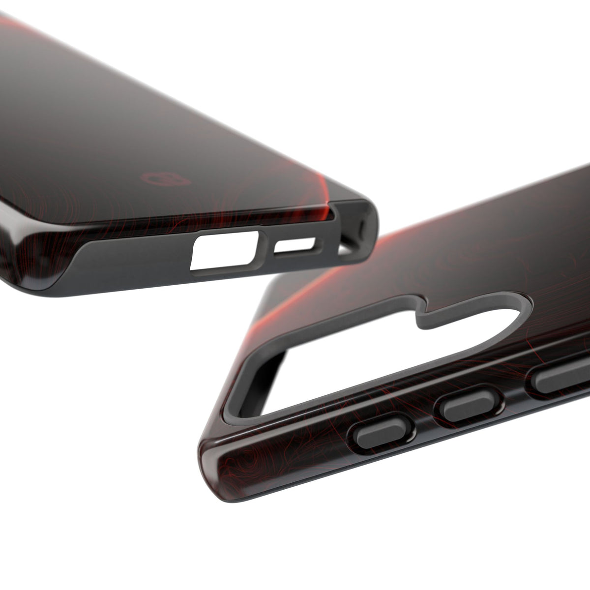 Red Tough Phone Case for Samsung - Crimson Flare Flux