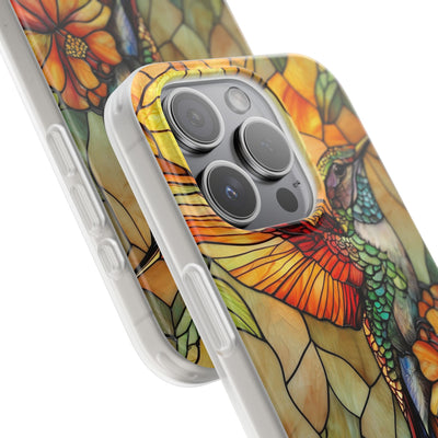 Amber Glass Hummingbird · Soft Phone Case for iPhone