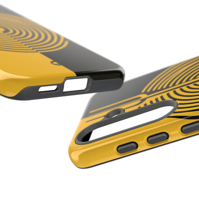 Yellow Tough Phone Case for Samsung - Voltage Sector Pulse