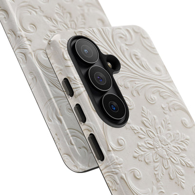 Sculpted Acanthus Relief · Tough Phone Case for Samsung · White