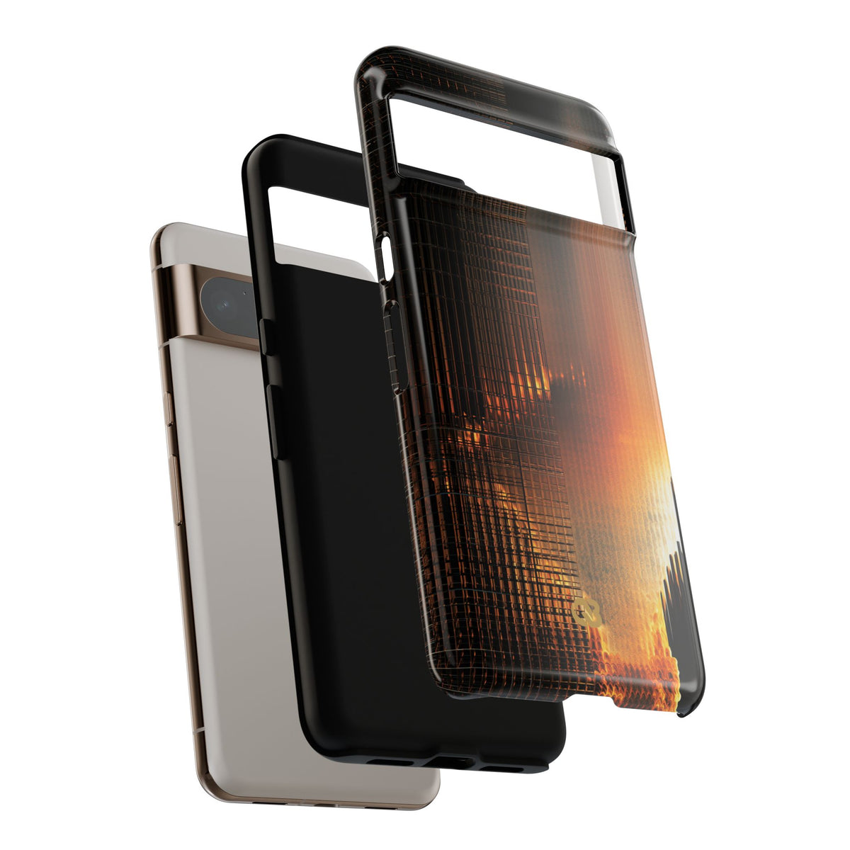 Luminous Grid · Tough Phone Case for Pixel ·  Black
