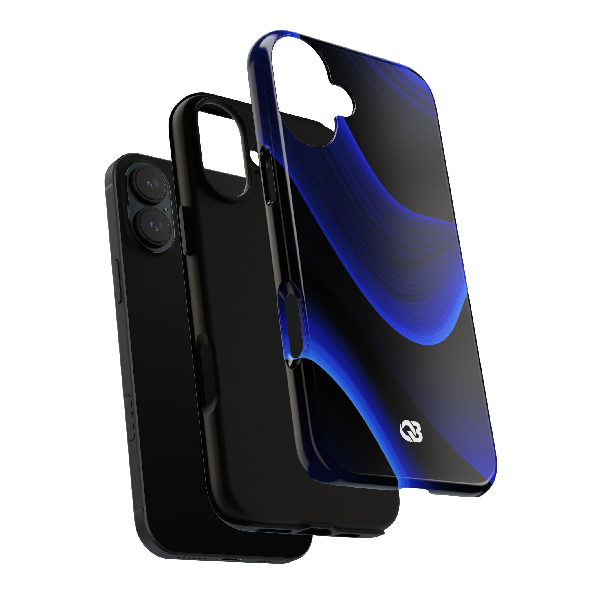 Blue Tough Phone Case for iPhone - Electric Cobalt Flow