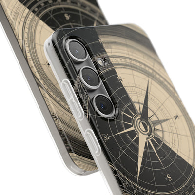 Beige Lite Phone Case for Samsung - Obsidian Nautical Blueprint