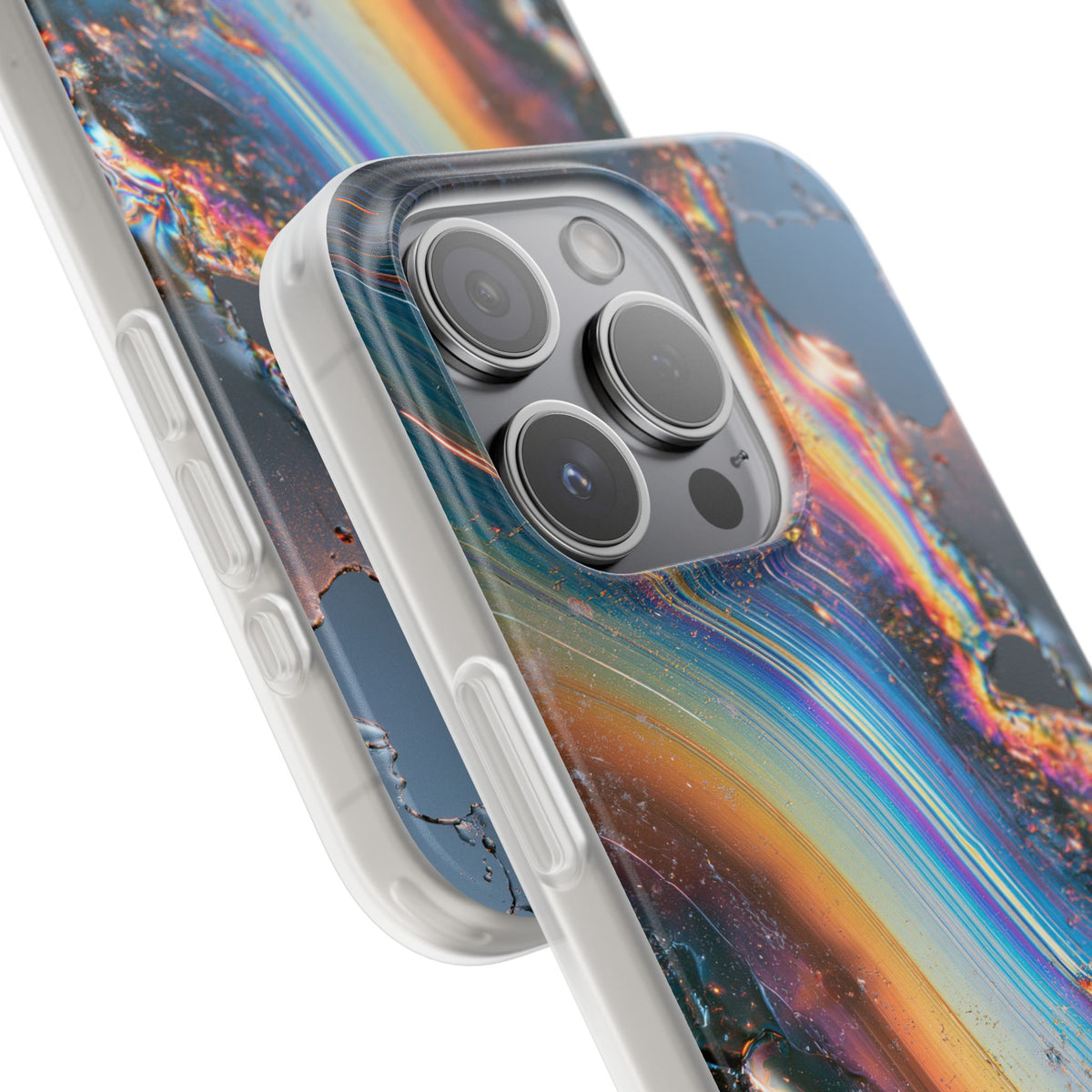 Prismatic Aura Flow · Lite Phone Case for iPhone ·  Blue
