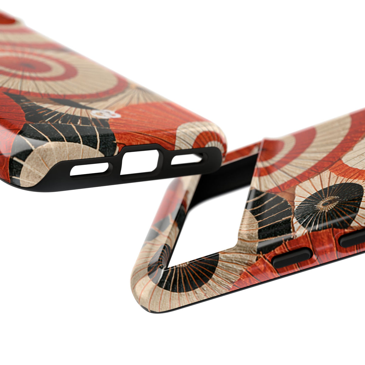 Vermilion Wagasa Motif · Tough Phone Case for Pixel ·  Red