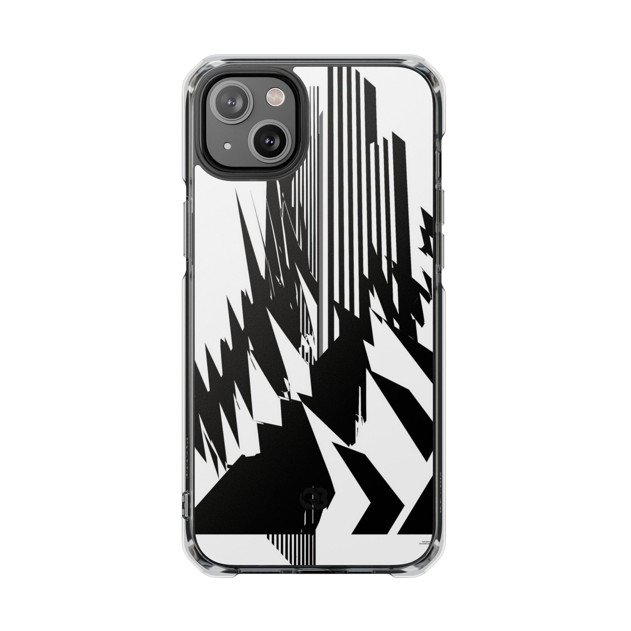White Impact MagSafe Phone Case for iPhone - Shattered Vector Spire