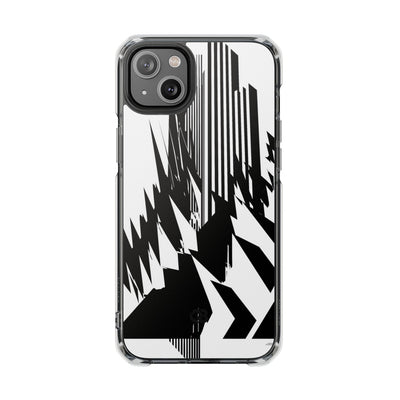 White Impact MagSafe Phone Case for iPhone - Shattered Vector Spire