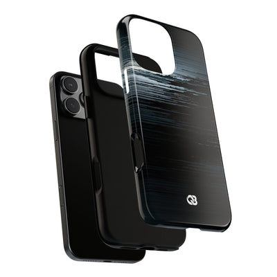 Black Tough Phone Case for iPhone - Frozen Signal Glitch