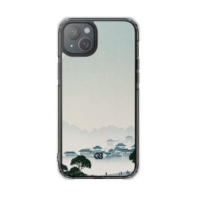 Misty Dynasty Horizon · Clear Impact Magnetic Phone Case for iPhone ·  Blue