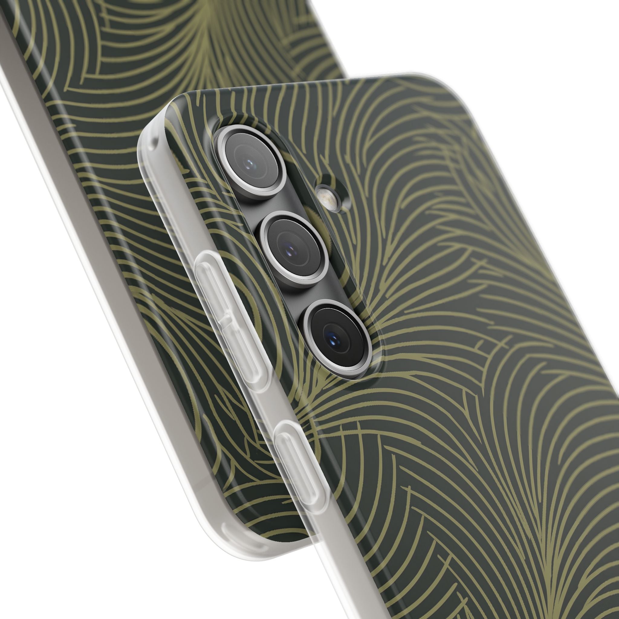 Green Lite Phone Case for Samsung - Dark Olive Plume