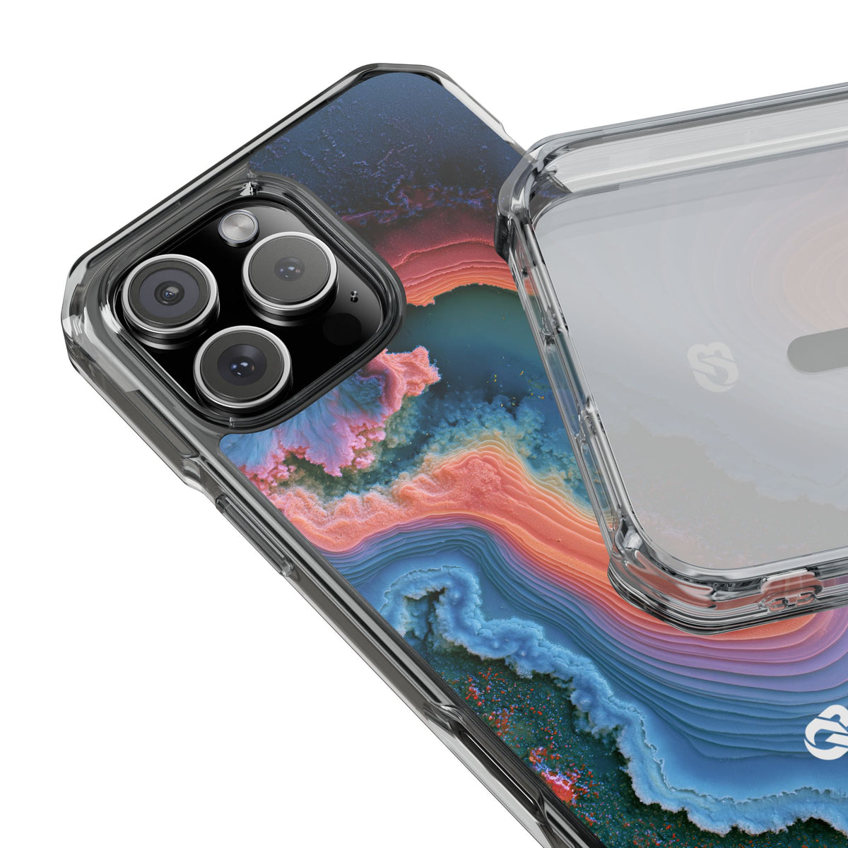 Luminous Resonance · Clear Impact Magnetic Phone Case for iPhone · Blue