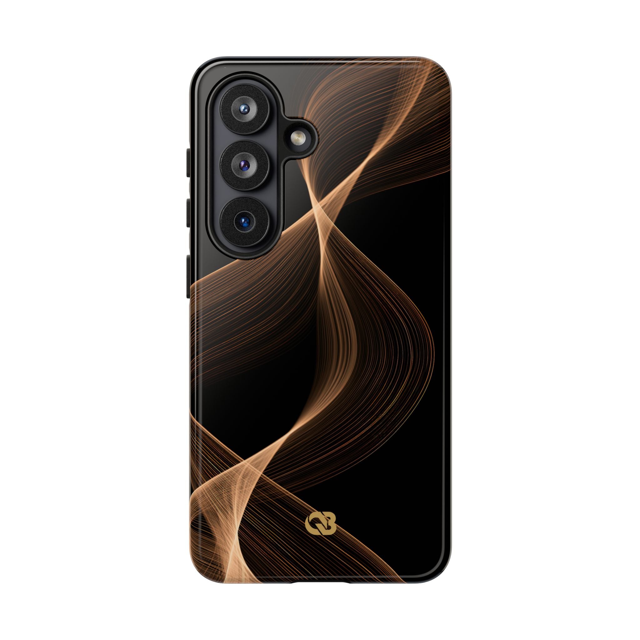 Brown Tough Phone Case for Samsung - Copper Silk Wave