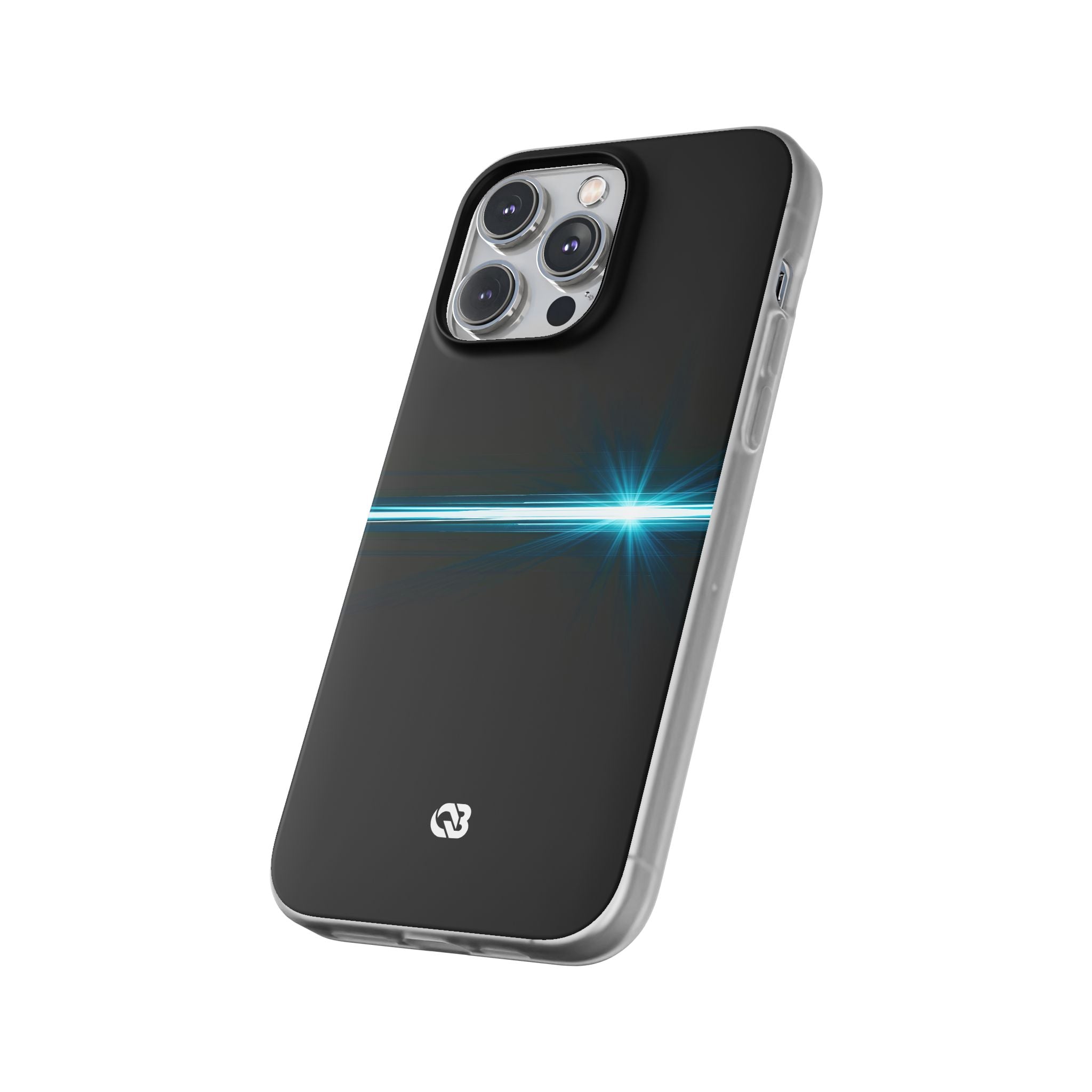 Blue Lite Phone Case for iPhone - Electric Cyan Ray